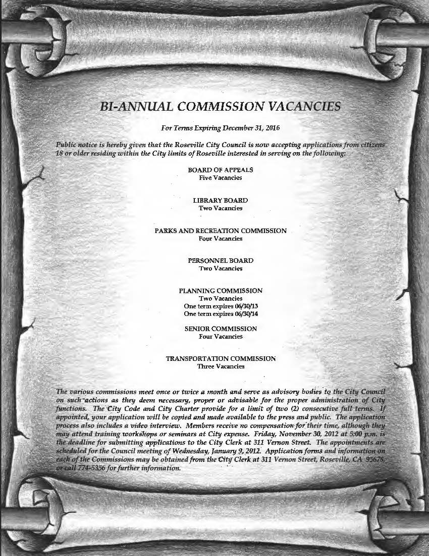 More information about "City Seeks Board Members and Commissioners"