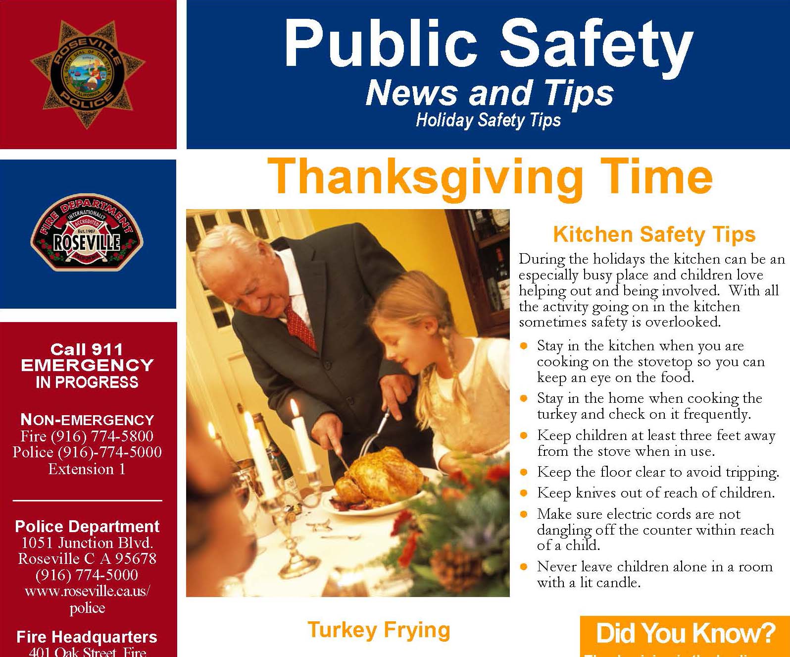 More information about "Thanksgiving  Safety News and Tips"