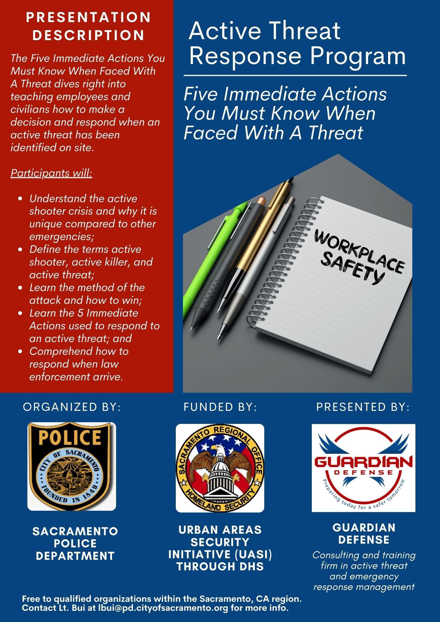 More information about "Active Shooter Training for the Community Webinar - UASI Funded"